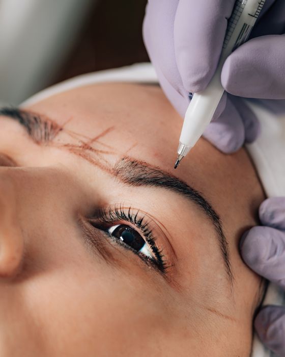 Microblading de cejas de cerca